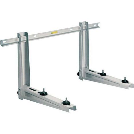 Staffe per condizionatori con traversa a "L"  in lamiera elettrozincata con kit fissaggi e viteria -48 x 35 x 80 cm