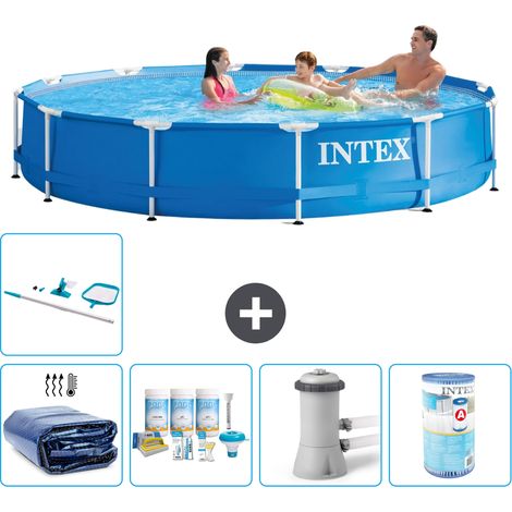 Intex Piscina con struttura Rotonda - 366x76 cm - 6-pezzi S31548