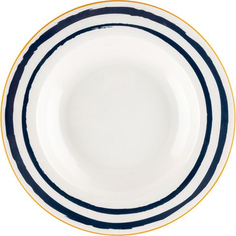 Florina Hamptons Porzellanteller, tief, 22 cm