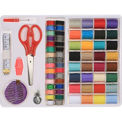 Bobines Machine À Coudre 32 Pièces Polyester Avec Étui Couleur Aléatoire