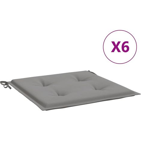 Maison Exclusive - Gartenstuhl-Kissen 6 Stk. Grau 40x40x3 cm Oxfo (1/5)