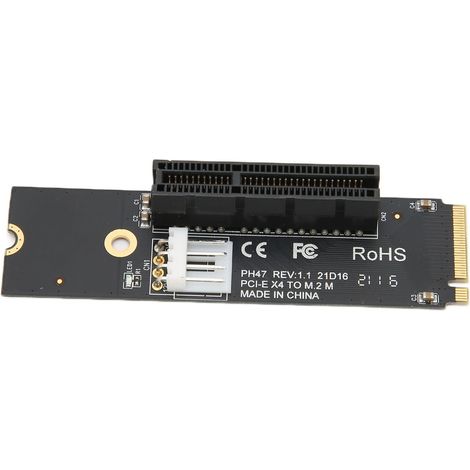 Carte d'Adaptateur M.2 NVMe vers PCI Express 4X avec Blindage Métallique et Connecteur Solide