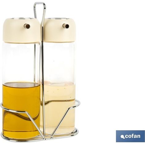 Set di oliera e aceto Laurel Range, beige