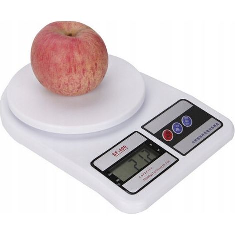 Báscula de cocina electrónica plana con pantalla LCD de hasta 10 kg.