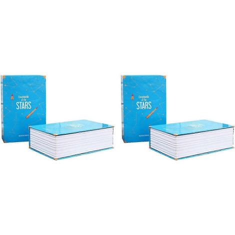 Coffre-fort pour dictionnaire à 2 volumes, coffre-fort dissimulé avec serrure à combinaison à 3 chiffres, boîte secrète antivol, bleu QAQ (1/5)