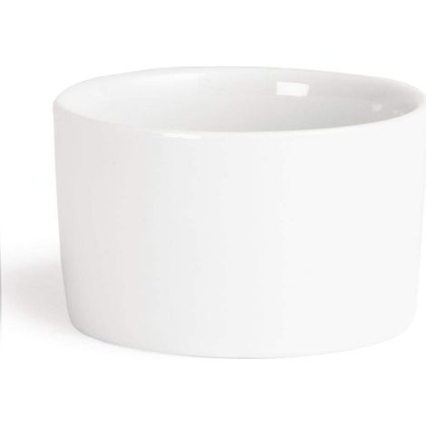 Ramequins Contemporains en Porcelaine Blanche 70 mm - Vaisselle Entièrement Vitrifiée avec Bords Roulés - Paquet de 12 (1/3)