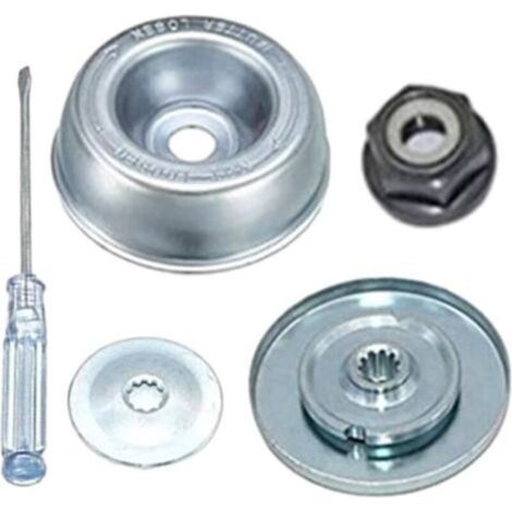 Kit de 5 pièces pour tête de débroussailleuse – Acier de qualité – Fixation robuste des lames – Performances de coupe optimales (1/4)