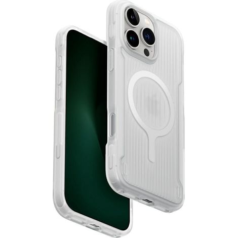 uniq Combat Active Hülle für iPhone 16 Pro Max, Magclick-Ladefunktion, Leuchtweiß (1/5)
