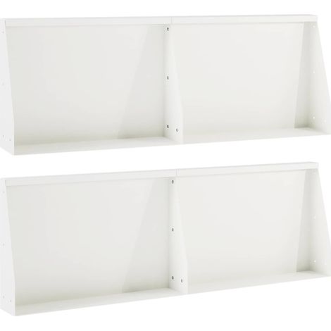 Retaining Wall 4 pcs 60 x 12 x 40 cm Steel White vidaXL