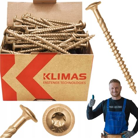 Vis à bois 8x40 - Torx - 50 pièces - Résistantes et durables - Idéales pour vos projets de menuiserie (1/5)