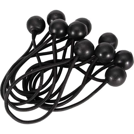 Northix Gardlov Set di elastici neri 10 pezzi