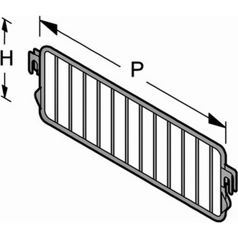 SEPARATORE GRIGLIA IN FILO PER RIPIANI IN ACCIAIO cm. 37x17 h Col. Grigio RAL9006