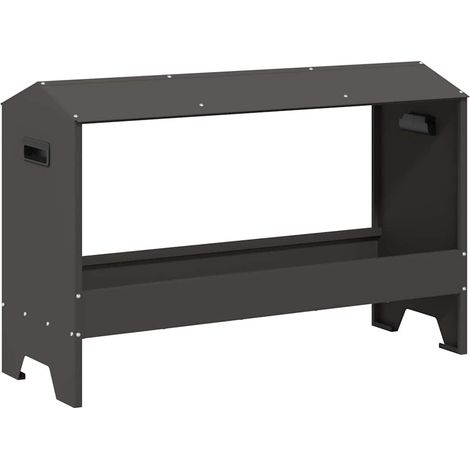 Bac de nourrissage pour poules Noir 81 x 32 x 53,5 cm (1/5)