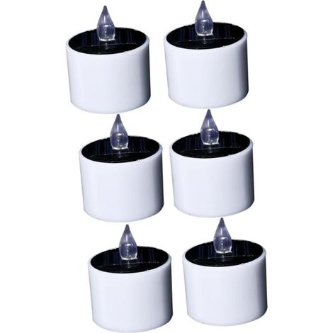 6pièces Bougies LED Solaires sans Flamme Réalistes pour Décoration (1/5)