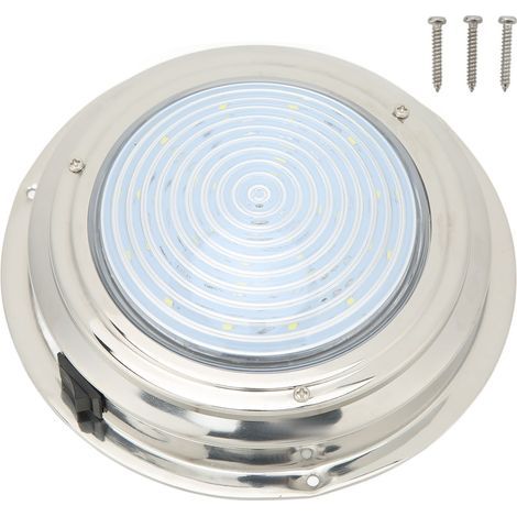Lampe de Courtoisie LED pour Bateau, éclairage de Cabine de Bateau Haute Résistance Antirouille 12VDC 6,5 Pouces pour Caravane (Lumière blanche et lumière rouge). (1/5)