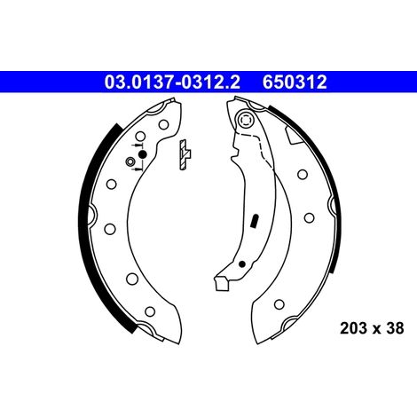 Jeu de mâchoires de frein ATE 03.0137-0312.2 CITROËN 4241 J1 4241 J5