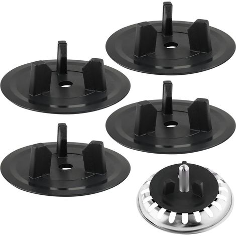 Ein Spülbeckenkorb und 4 Ersatzdichtungen, kompatibel mit IKEA, geeignet für Filterkörbe, Gummidichtungen für Spülbeckenkörbe, Dichtungssatz.