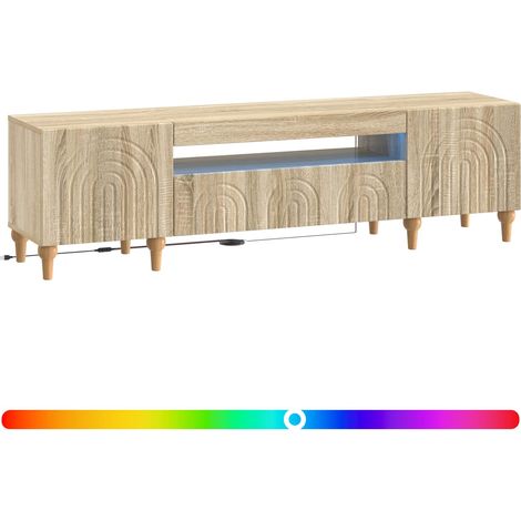 Maison Exclusive - LED-TV-Schrank Sonoma-Eiche Holzwerkstoff (1/5)