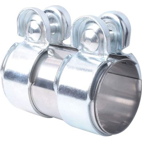 Raccord de tuyau d'échappement 50 mm en acier inoxydable - Collier d'échappement universel avec 2 colliers d'échappement (Ø 50 mm / L 95 mm) (1/4)