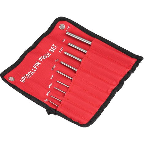 Jeu de 9 poinçons à rouleaux en acier robuste pour professionnels de la mécanique (1/5)