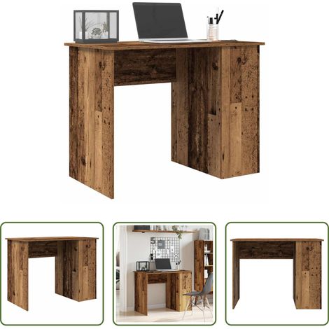 Bureau vieux bois - Bureau vieux bois 100x55x75 cm bois d'ingénierie (1/5)