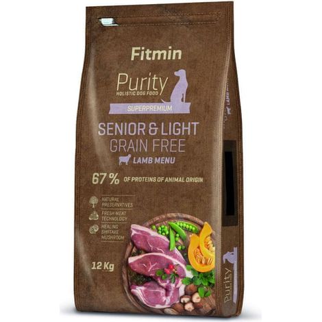 Fitmin Purity Senior&Light Trockenfutter für übergewichtige Hunde mit Lamm 1 Stück. (1/2)
