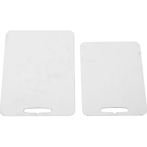 Lot de 2 planches à découper en acier inoxydable, élégantes et multifonctionnelles, pour la cuisine à la maison et au restaurant. (1/5)