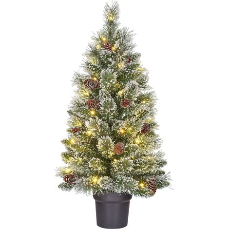 Black Box Trees Sapin de Noël artificiel illuminé Vert H90xl48xL48cm (1/5)