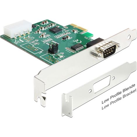 Delock pci express card  1 x serial rs-232 high speed 921k with voltage supply