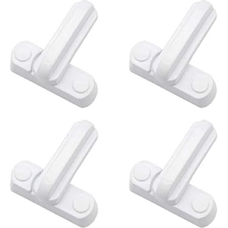 ZVD-Lot de 4 Serrures Loquets Bloque Poignee Sécurité Domestique Supplémentaire Remplacement Pour Maison Portes Placards Fenêtres (1/4)