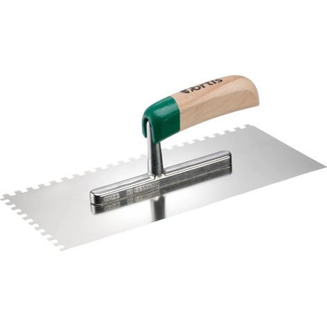 FORTIS Glättekelle gezahnt Edelstahl 280x130mm 6x6mm Edelstahl (1/3)