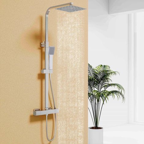 DUSCHPARADIES Thermostat Duscharmatur Regendusche Duschset Mit Handbrause (1/5)