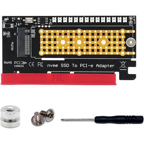 M.2 NVMe SSD auf PCI-E Riserkarte PCI-E x4 x8 x16 NVMe SSD-Adapter mit LED-Lampe (1/5)