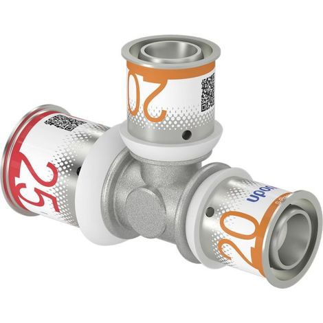 Pièce en T réduite S-Sertir PLUS Uponor Ø25mm-Ø20mm-Ø20mm (1/2)