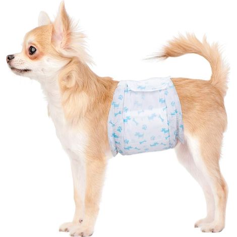 Paquet de 22 Couches jetables pour Chiens mâles, Couches enveloppantes pour Chiens mâles, Taille 45-63 cm Medium (1/5)