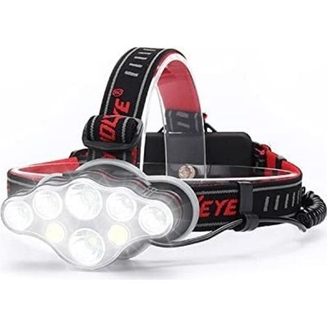 Lampe frontale Rechargeable Puissante, 18000 Lumen 8 Modes Lampe Frontale LED Lampe Frontale Puissante Lampe de Mains-libres pour le Camping, Lampe Frontale Running IPX5 Enfant Lecture (1/5)