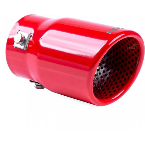 Punta de escape de acero inoxidable rojo amio-03168 (1/5)