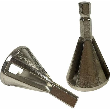 VURAHOME - Lot De 2 Outils D'Ébavurage En Acier Rapide Pour Perceuse Et Extracteur Endommagé - Compatible Avec Boulons De Taille 8-32 (Argent) (1/3)