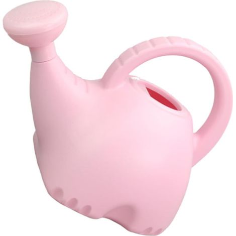 Elefanten-Gießkanne für Garten und Innenbereich, 1,5 l Fassungsvermögen, rosa Kunststoff, großes Wasservolumen, einfach zu verwenden für Sukkulenten (1/5)