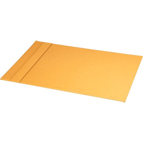 Sous-Main Rigide Orange - 60 x 40 cm - Piqûres Sellier Orange - Extérieur Simili Cuir - Organisation de Bureau