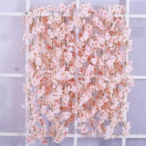 Fleurs artificielles en soie - BIGILANTUH - Fleur de Cerisier - 1.8m - 2 pcs - Rose (1/4)