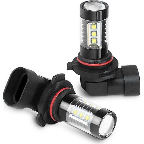 Lot de 2 ampoules LED H10 9145 9140 blanches 12V/24V 6000K pour feux de jour (DRL) Ford F150 F250 F350 2004 2005-2021 (1/4)