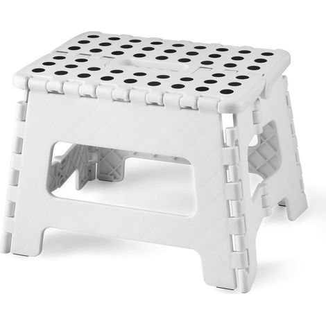 Tabouret pliable (19 cm de haut), tabouret en plastique portable jusqu'à 80 kg, compact et léger, pour la maison, le jardin et les voyages (1/5)