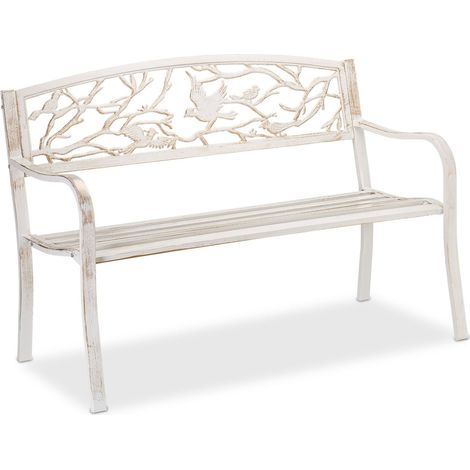 Banco de jardin con diseno de pajaro