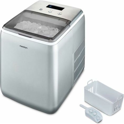 MACCHINA PER GHIACCIO MEDION (dimensioni dei cubetti piccola e grande, serbatoio d'acqua da 2,6 litri, durata di produzione breve) (1/5)
