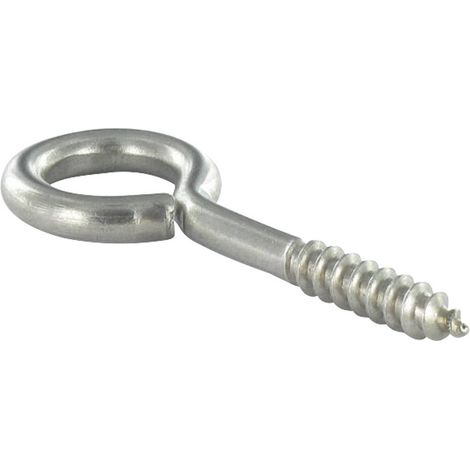 Piton Bois 4X30 Longueur total 48 Oeil 8 Inox A2