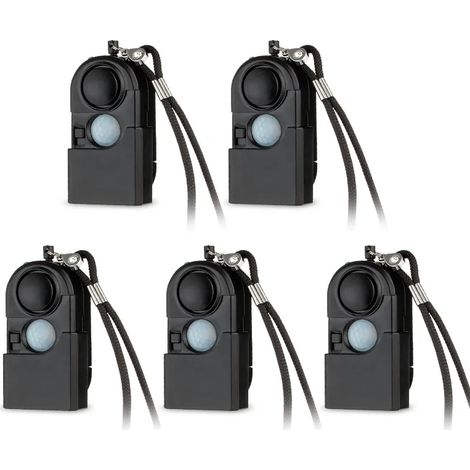 (5 unités) Mini alarme portable à détection de mouvement, alarme de 120 dB, sécurité enfant en voyage et à la maison (1/5)