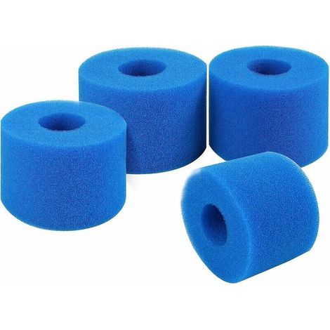royaluxe -4 Pièces Filtre en Mousse pour spa, Éponge Filtrante Type A,Filtre en Mousse,Cartouche de Filtre en Mousse Réutilisables et Lavables,Mousse pour Piscine,Spa,Jacuzzi (10.8 7.3 4) (1/5)