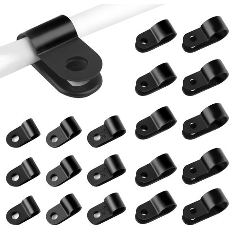 Lot de 240 clips de câble de type R, 5 tailles en nylon, pinces de câble (1/5)