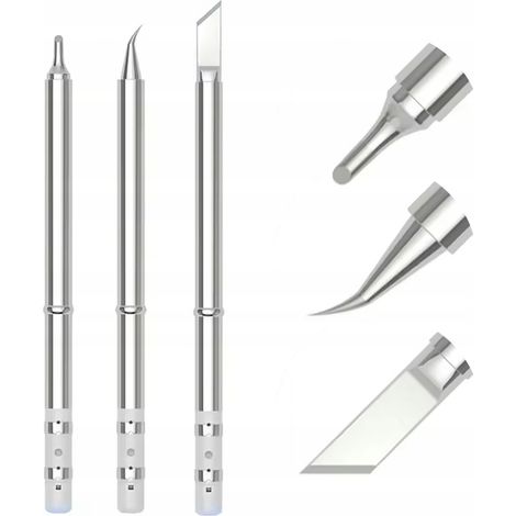 Set Punte Saldanti T65-K, T65-BC2, T65-IS – Compatibile con Stazioni Saldanti T65  Rame e Acciaio Inox  Precisione SMD ed Elettronica